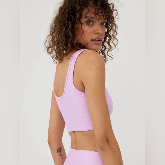 P.E Nation Grand Stand Sports Bra Lavender Logo Crop Top | Size S - Picture 4 of 11